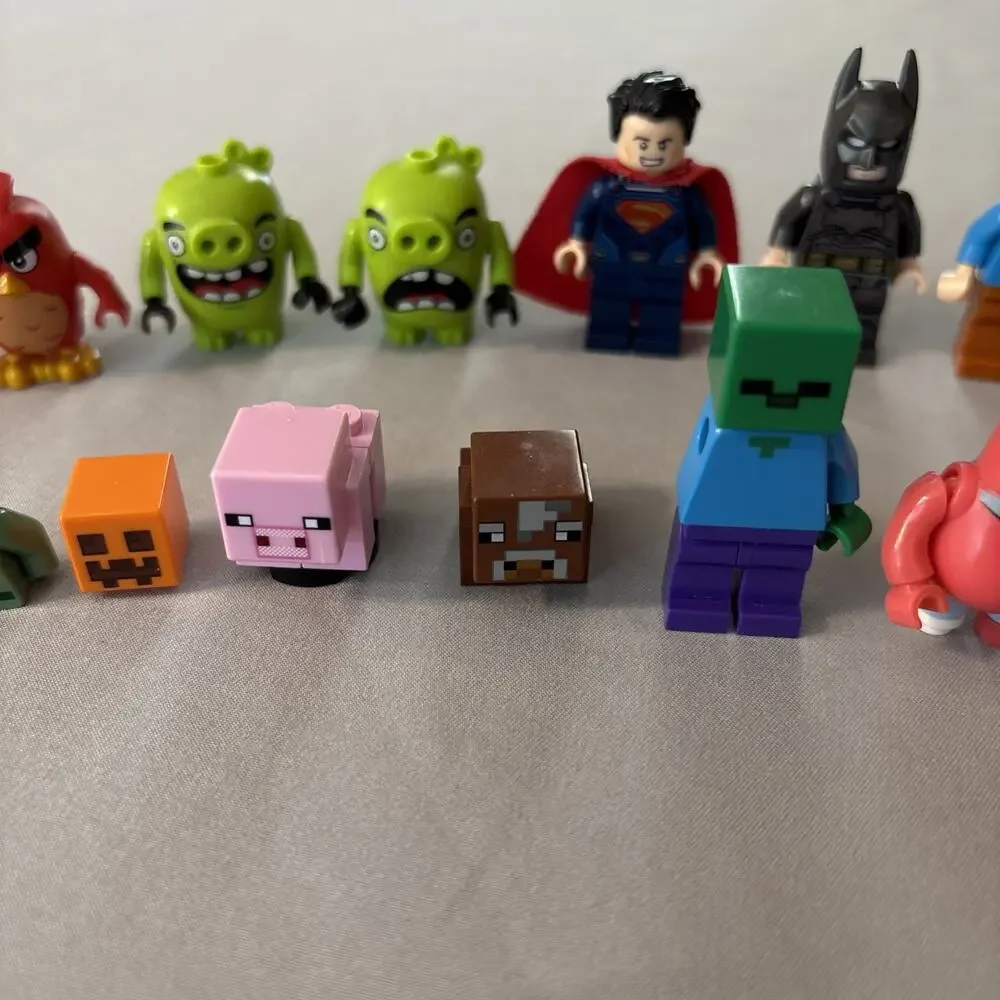 Lego Mini Figs Lot All Random Angry Birds Minecraft Superman Batman Sponge Bob